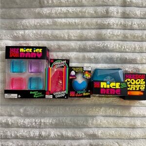 NeeDoh Lot of 5 | Nice Ice Baby, Dream Drop, XL Nice Berg, Magic Color, Cool Cat